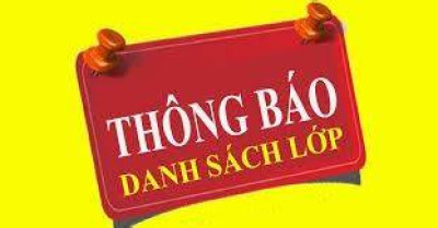 THÔNG BÁO DANH SÁCH LỚP